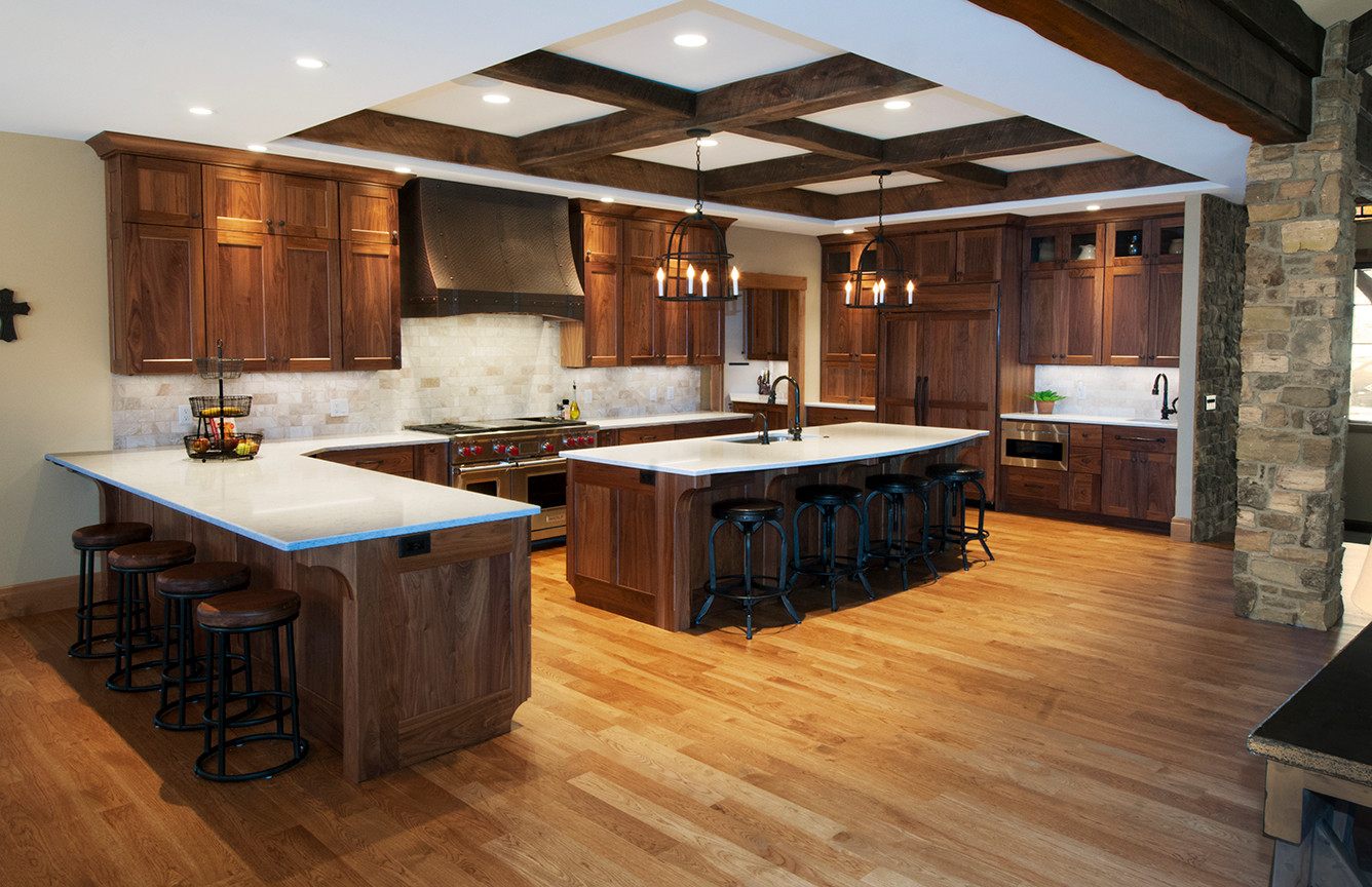 Stained Custom Kitchen Cabinets