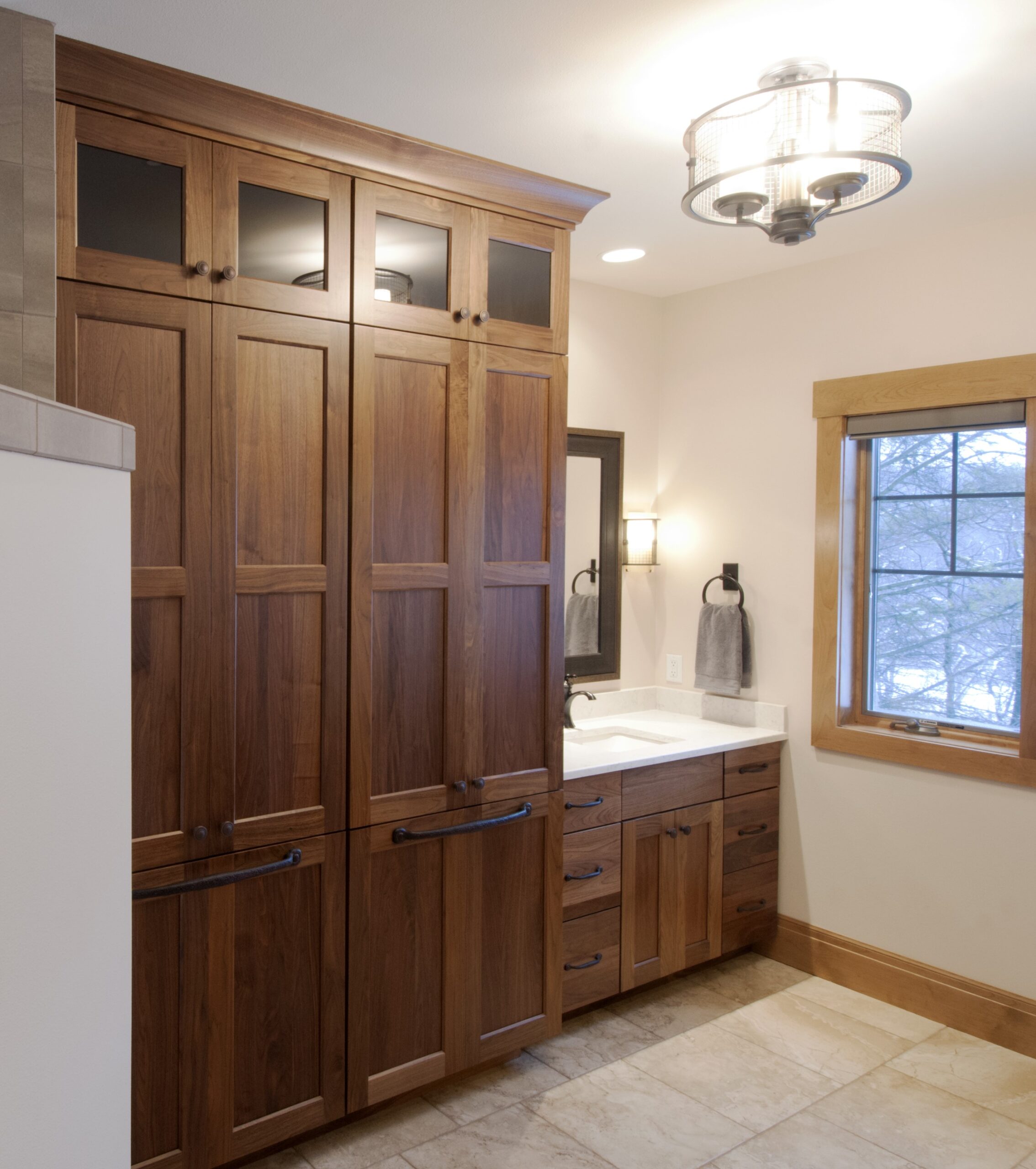 wood designed custom bathroom cabinets 